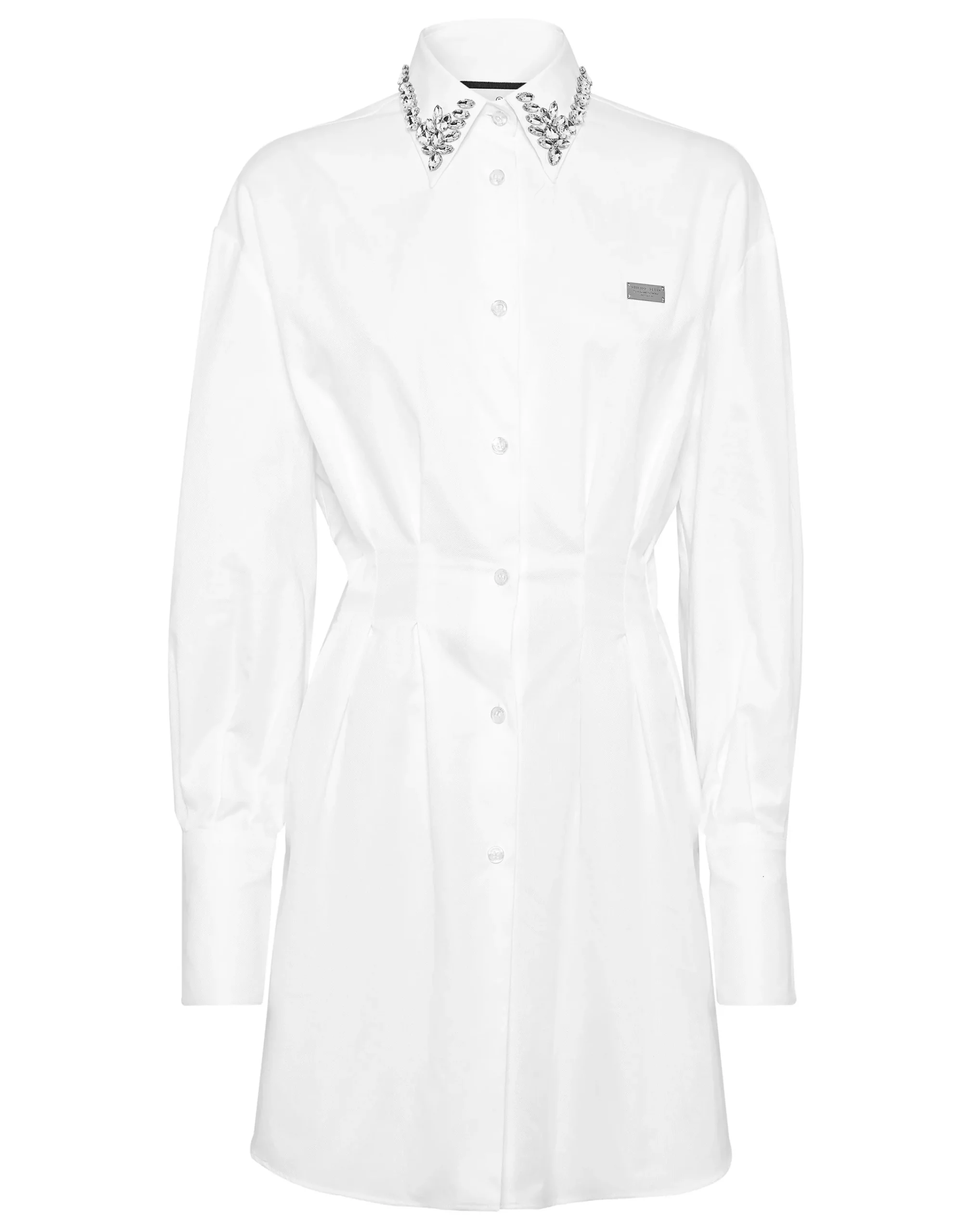 PHILIPP PLEIN Mini Shirt Dress LS Strass>Donna Abiti E Gonne