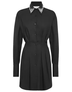 PHILIPP PLEIN Mini Shirt Dress LS Strass>Donna Abiti E Gonne