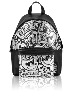 PHILIPP PLEIN Mirror Leather Backpack Smile>Uomo Zaini