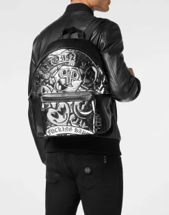 PHILIPP PLEIN Mirror Leather Backpack Smile><noscript><img data-lazyloaded=