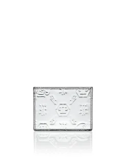 PHILIPP PLEIN Mirror Leather Cards Holder Monogram>Uomo Portafogli E Piccola Pelletteria