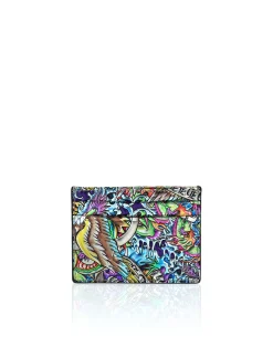 PHILIPP PLEIN Mirror Leather Credit Cards Holder Tattoo>Uomo Portafogli E Piccola Pelletteria