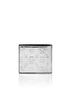 PHILIPP PLEIN Mirror Leather French Wallet Monogram>Uomo Portafogli E Piccola Pelletteria