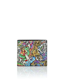 PHILIPP PLEIN Mirror Leather French Wallet Tattoo>Uomo Portafogli E Piccola Pelletteria