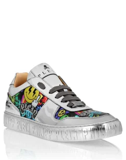 PHILIPP PLEIN Mirror Leather Lo-Top Sneakers Smile>Uomo Low Top Sneakers