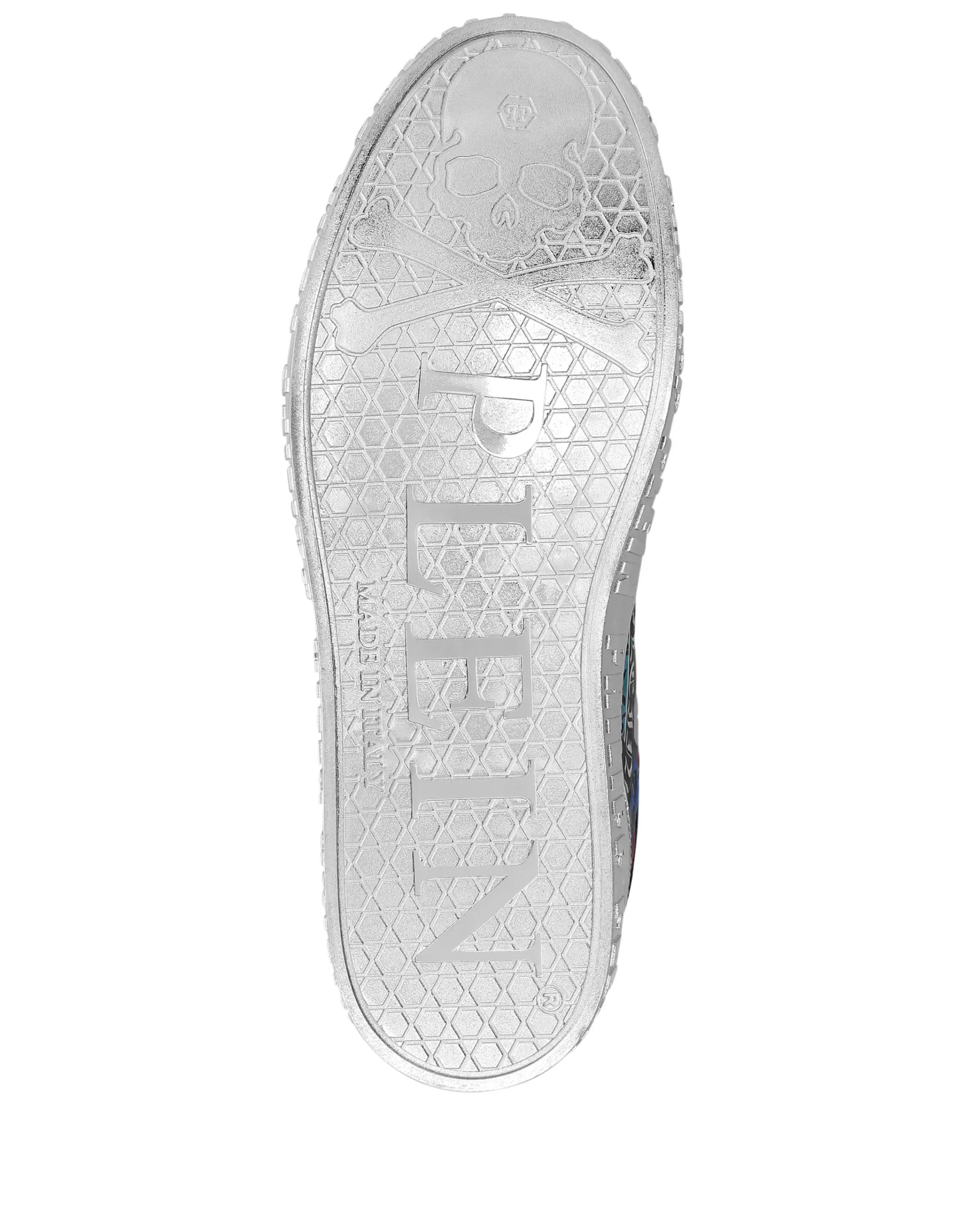 PHILIPP PLEIN Mirror Leather Lo-Top Sneakers Smile>Uomo Low Top Sneakers