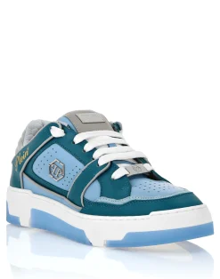 PHILIPP PLEIN Mix Leather Lo-Top Sneakers Hexagon>Uomo Low Top Sneakers