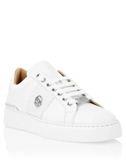 PHILIPP PLEIN Mix Leather Lo-Top Sneakers Hexagon>Uomo Low Top Sneakers