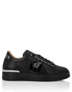 PHILIPP PLEIN Mix Leather Lo-Top Sneakers Hexagon>Uomo Low Top Sneakers