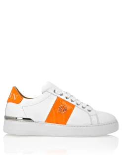 PHILIPP PLEIN Mix Leather Lo-Top Sneakers Hexagon>Uomo Low Top Sneakers