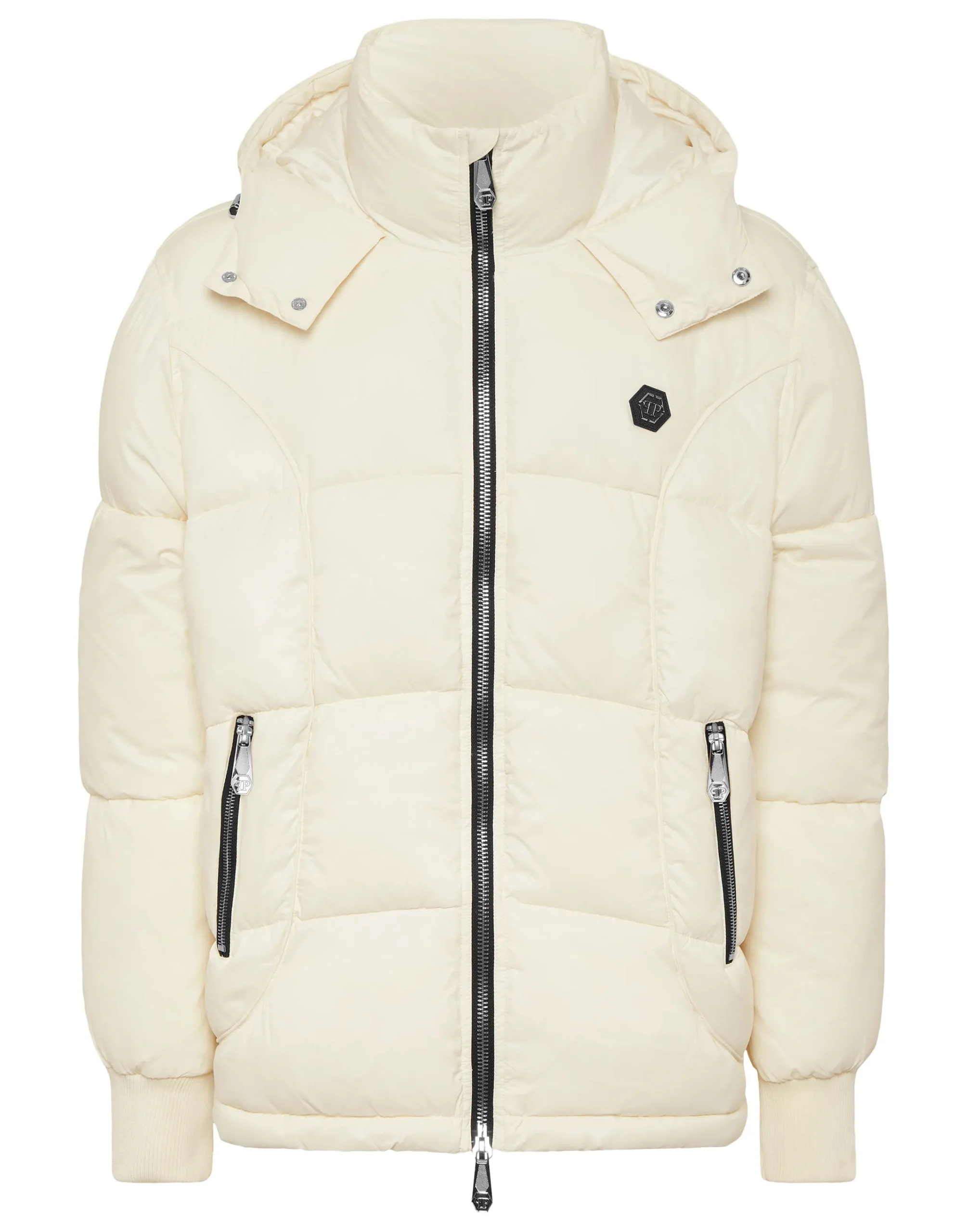 PHILIPP PLEIN Mix Nylon Short Puffer Jacket>Uomo Giacche E Cappotti
