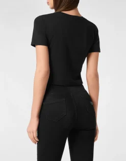 PHILIPP PLEIN Modal Sexy Pure Fit Cropped T-Shirt><noscript><img data-lazyloaded=