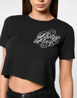 PHILIPP PLEIN Modal Sexy Pure Fit Cropped T-Shirt><noscript><img data-lazyloaded=
