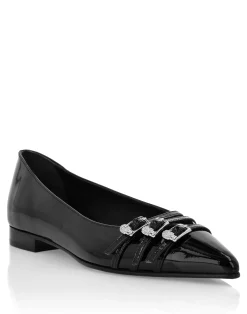 PHILIPP PLEIN Multi-Strap Ballerina Flats Skull>Donna Ballerine