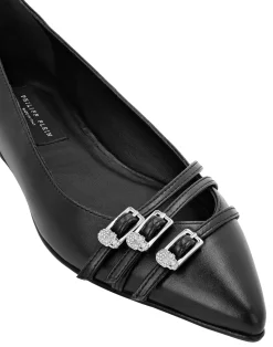 PHILIPP PLEIN Multi-Strap Ballerina Flats Skull><noscript><img data-lazyloaded=