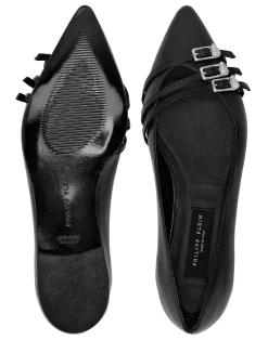 PHILIPP PLEIN Multi-Strap Ballerina Flats Skull><noscript><img data-lazyloaded=