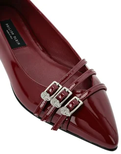 PHILIPP PLEIN Multi-Strap Ballerina Flats Skull><noscript><img data-lazyloaded=
