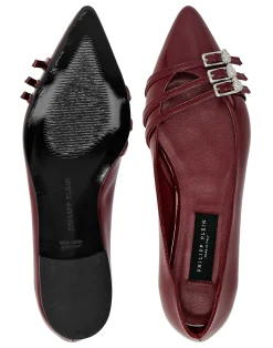 PHILIPP PLEIN Multi-Strap Ballerina Flats Skull><noscript><img data-lazyloaded=