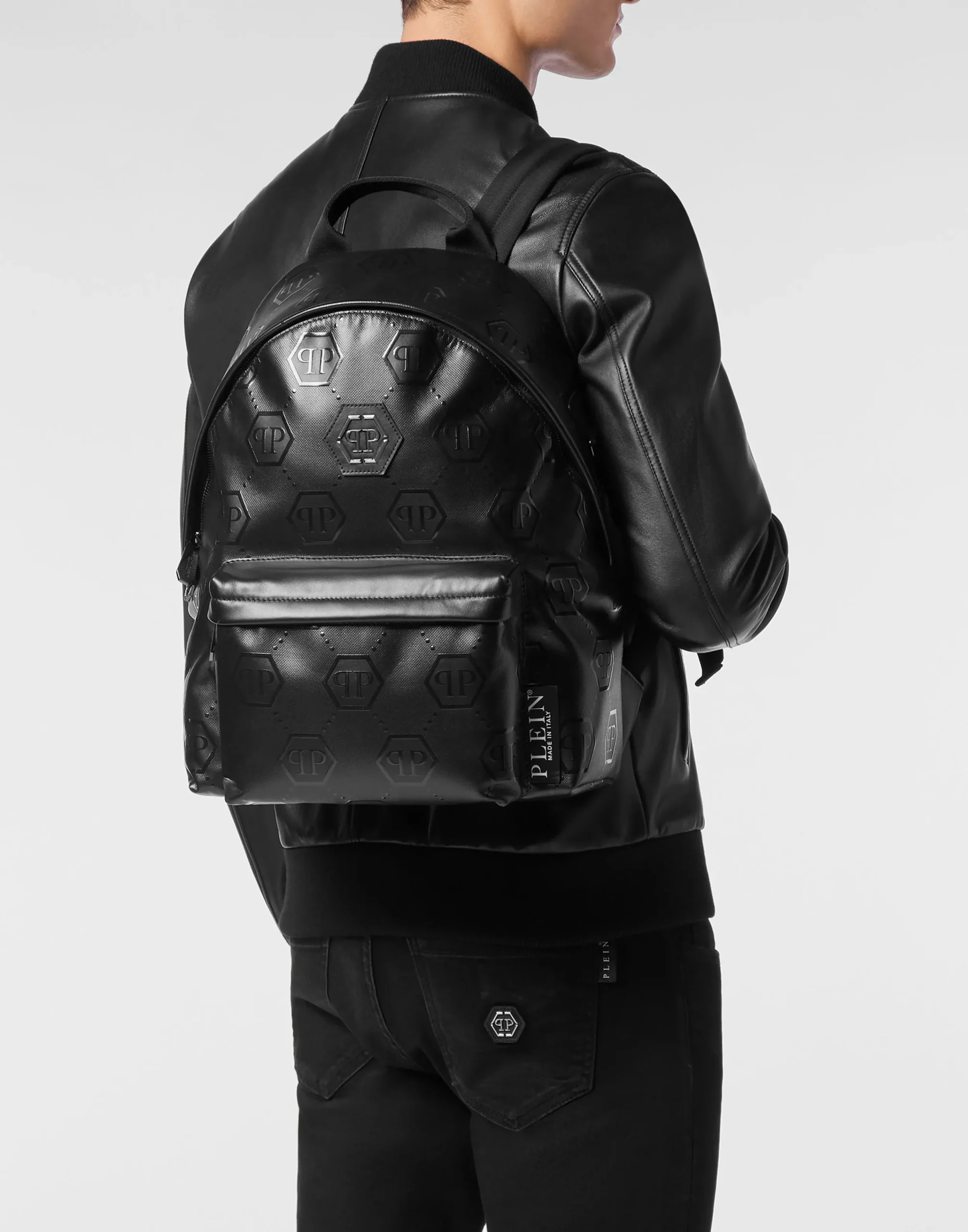PHILIPP PLEIN Nappa Backpack Embossed Monogram>Uomo Zaini