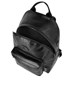 PHILIPP PLEIN Nappa Backpack Embossed Monogram><noscript><img data-lazyloaded=