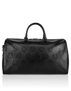 PHILIPP PLEIN Nappa Handle Bag Weekend Embossed Monogram>Uomo Shopper E Borse A Mano