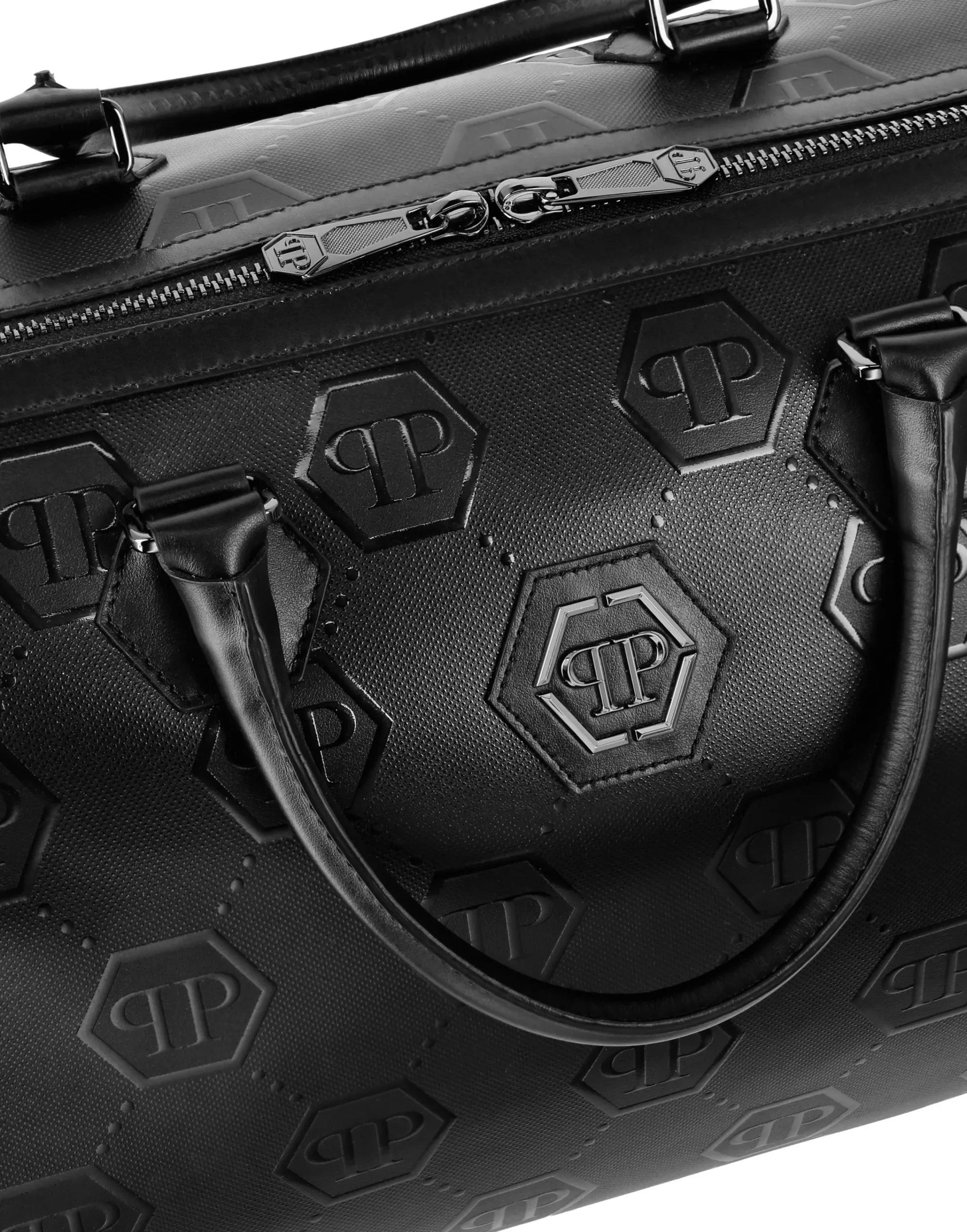 PHILIPP PLEIN Nappa Handle Bag Weekend Embossed Monogram>Uomo Shopper E Borse A Mano