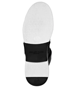 PHILIPP PLEIN Nappa Leather Mid-Top Sneakers Gothic Plein><noscript><img data-lazyloaded=