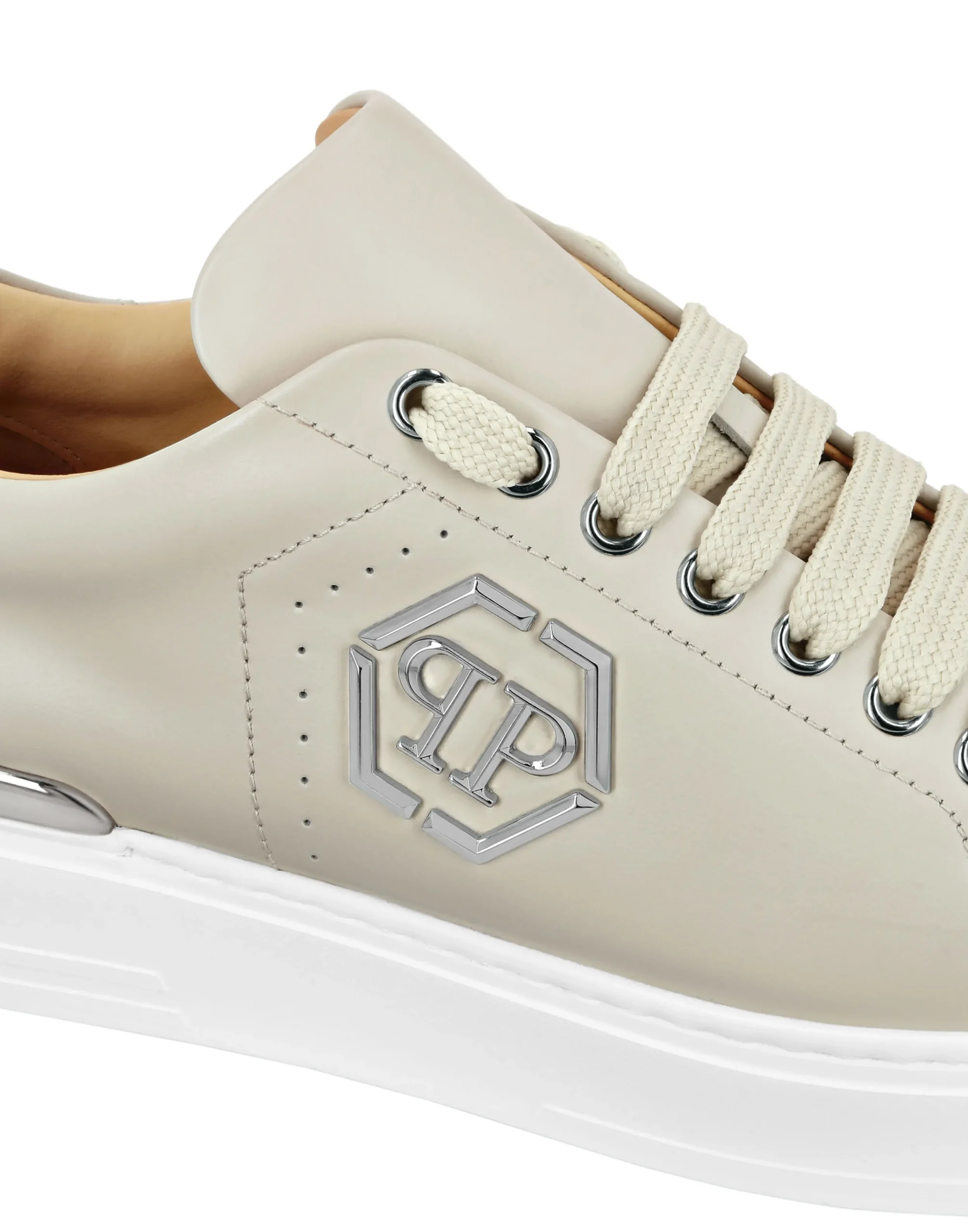PHILIPP PLEIN Nappa Leather Lo-Top Sneakers Hexagon>Uomo Low Top Sneakers