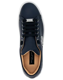 PHILIPP PLEIN Nappa Leather Lo-Top Sneakers Hexagon><noscript><img data-lazyloaded=