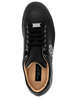 PHILIPP PLEIN Nappa Leather Lo-Top Sneakers Hexagon><noscript><img data-lazyloaded=
