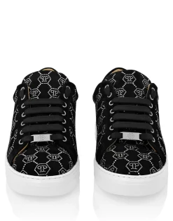 PHILIPP PLEIN Nappa Leather Lo-Top Sneakers Strass Monogram>Uomo Low Top Sneakers