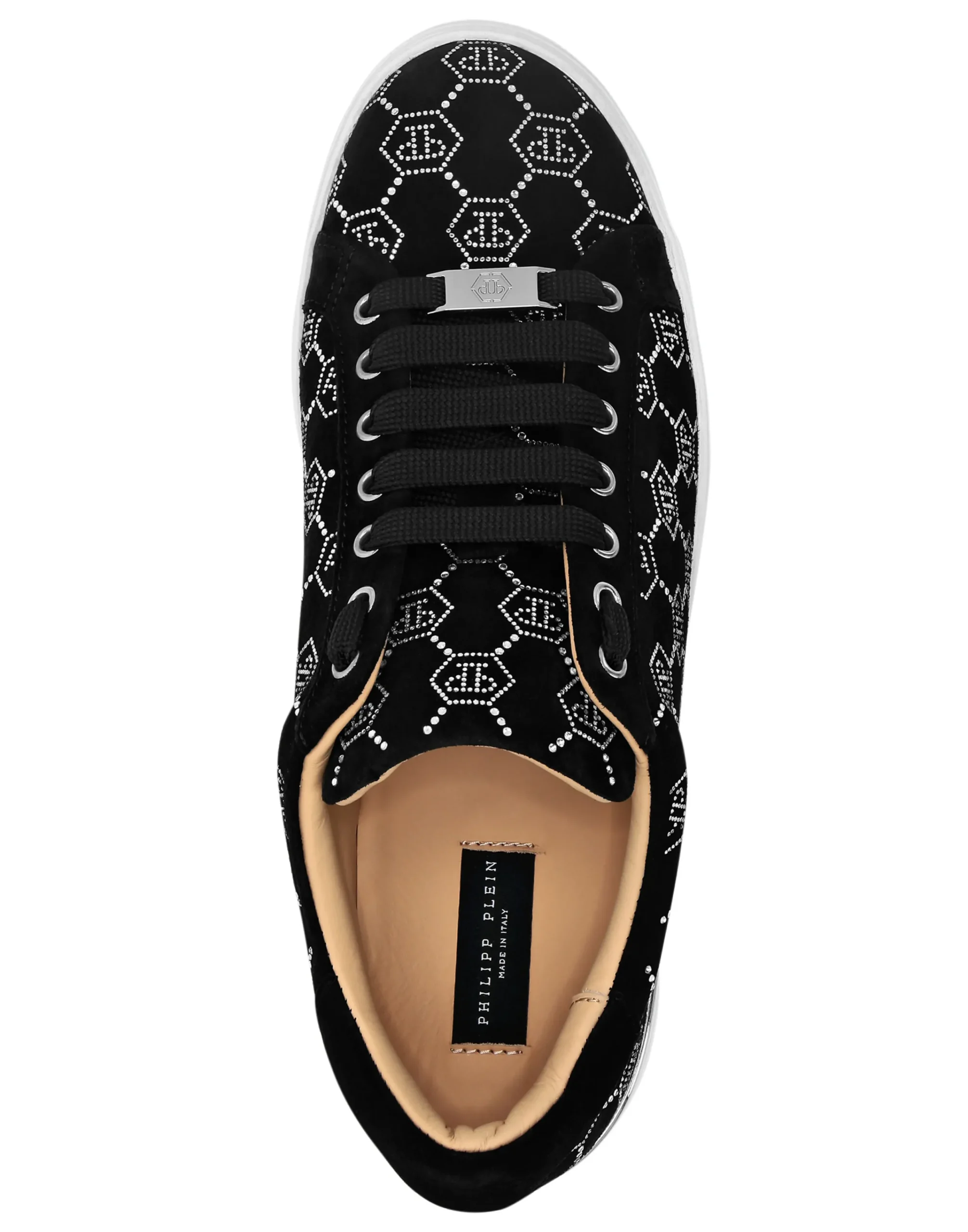 PHILIPP PLEIN Nappa Leather Lo-Top Sneakers Strass Monogram>Uomo Low Top Sneakers