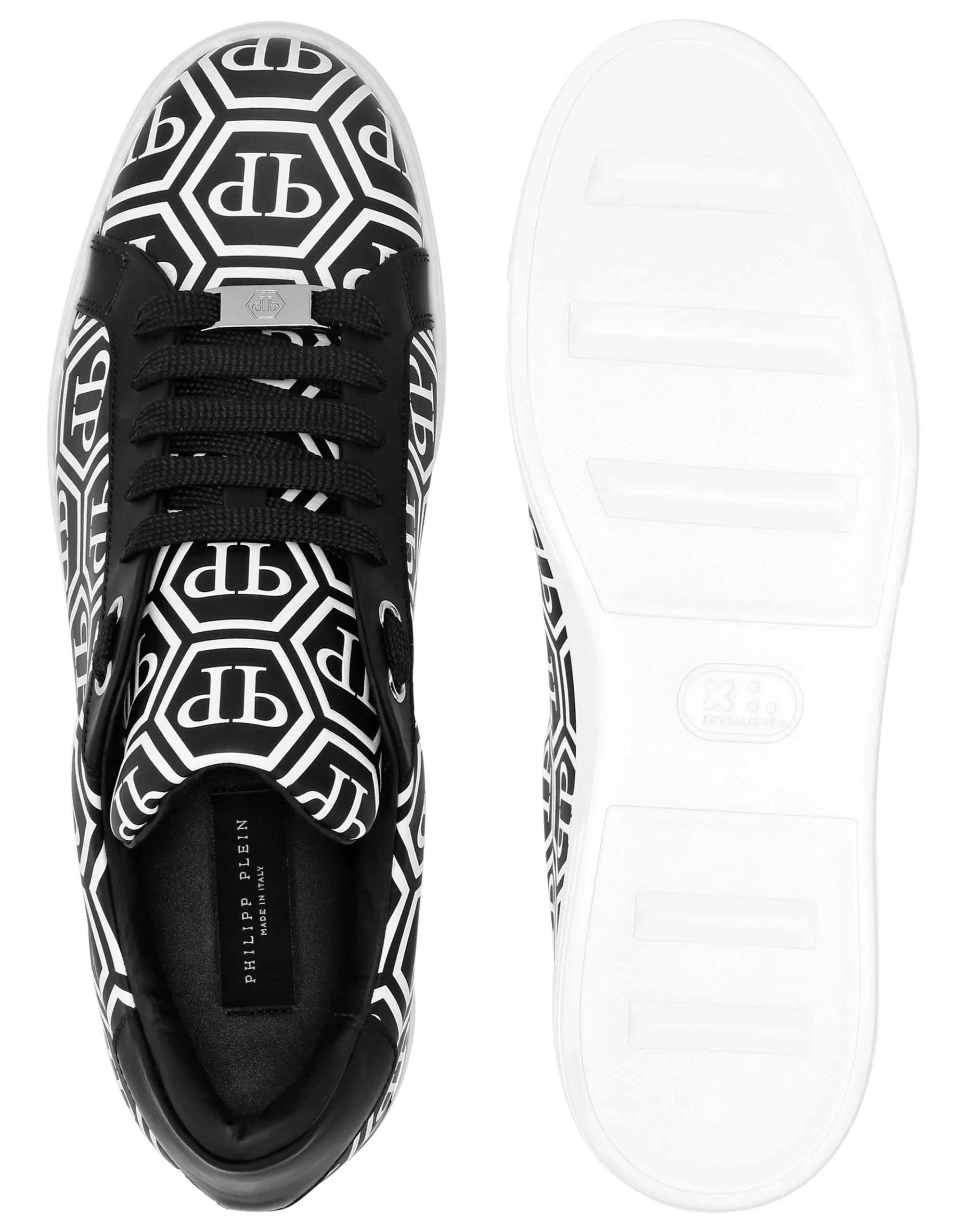 PHILIPP PLEIN Nappa Leather Low Top Sneakers Big Monogram>Uomo Low Top Sneakers