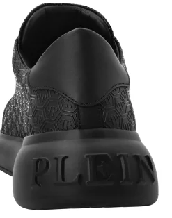 PHILIPP PLEIN Nappa Leather Low Top Sneakers Monogram><noscript><img data-lazyloaded=