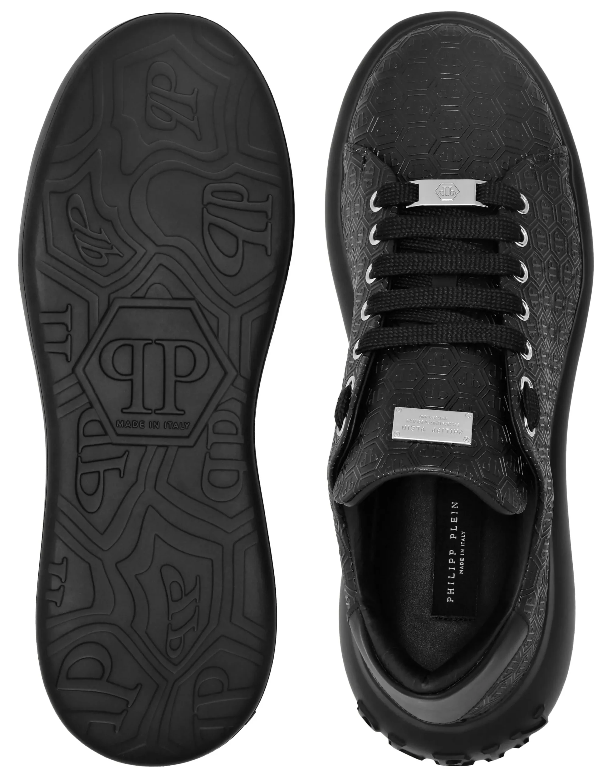 PHILIPP PLEIN Nappa Leather Low Top Sneakers Monogram>Uomo Low Top Sneakers