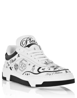 PHILIPP PLEIN Nappa Leather Low Top Sneakers All-Over Plein>Uomo Low Top Sneakers