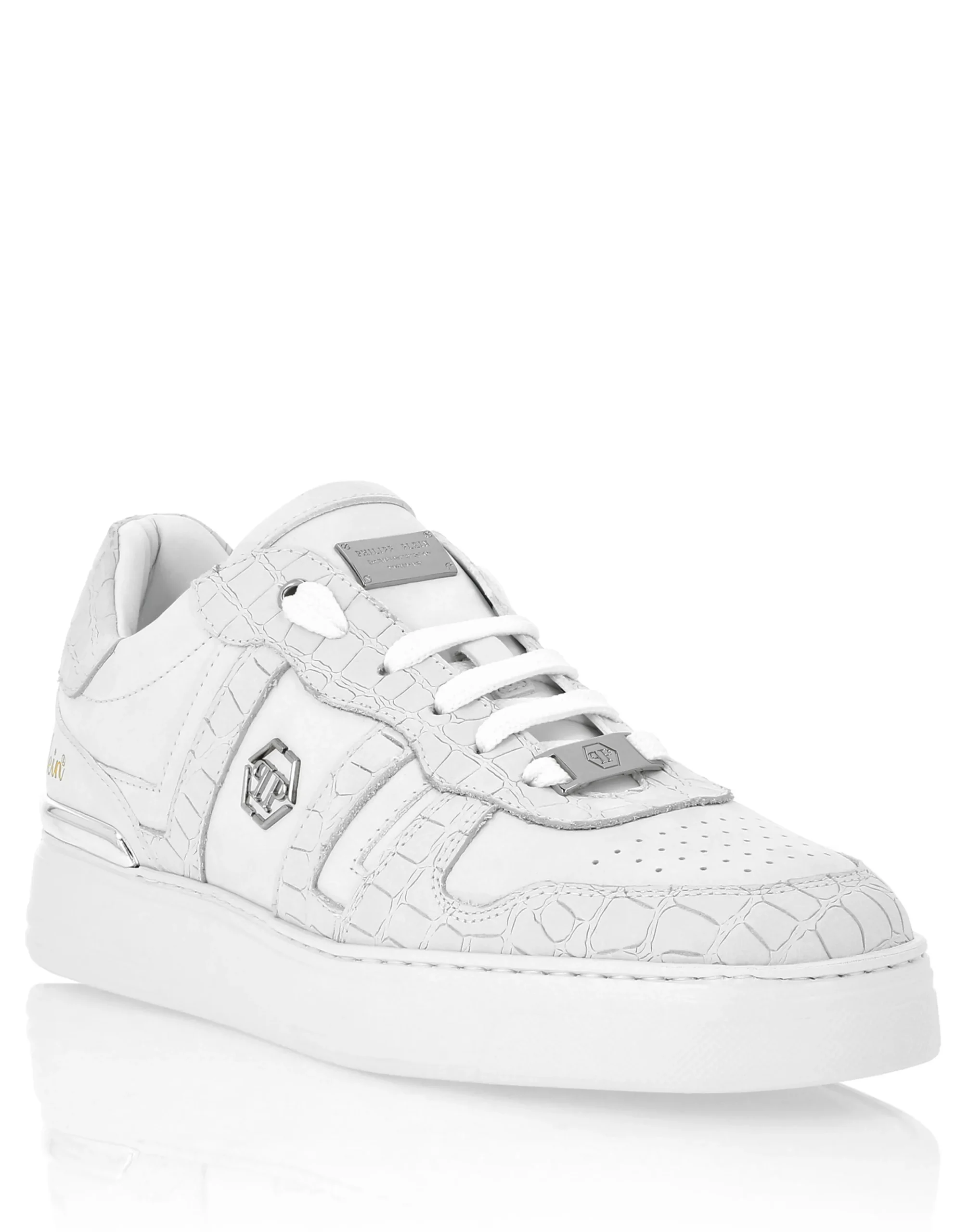 PHILIPP PLEIN Nubuck Low Top Sneakers Cocco>Uomo Low Top Sneakers