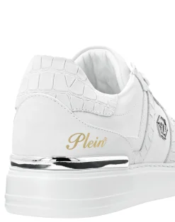 PHILIPP PLEIN Nubuck Low Top Sneakers Cocco><noscript><img data-lazyloaded=