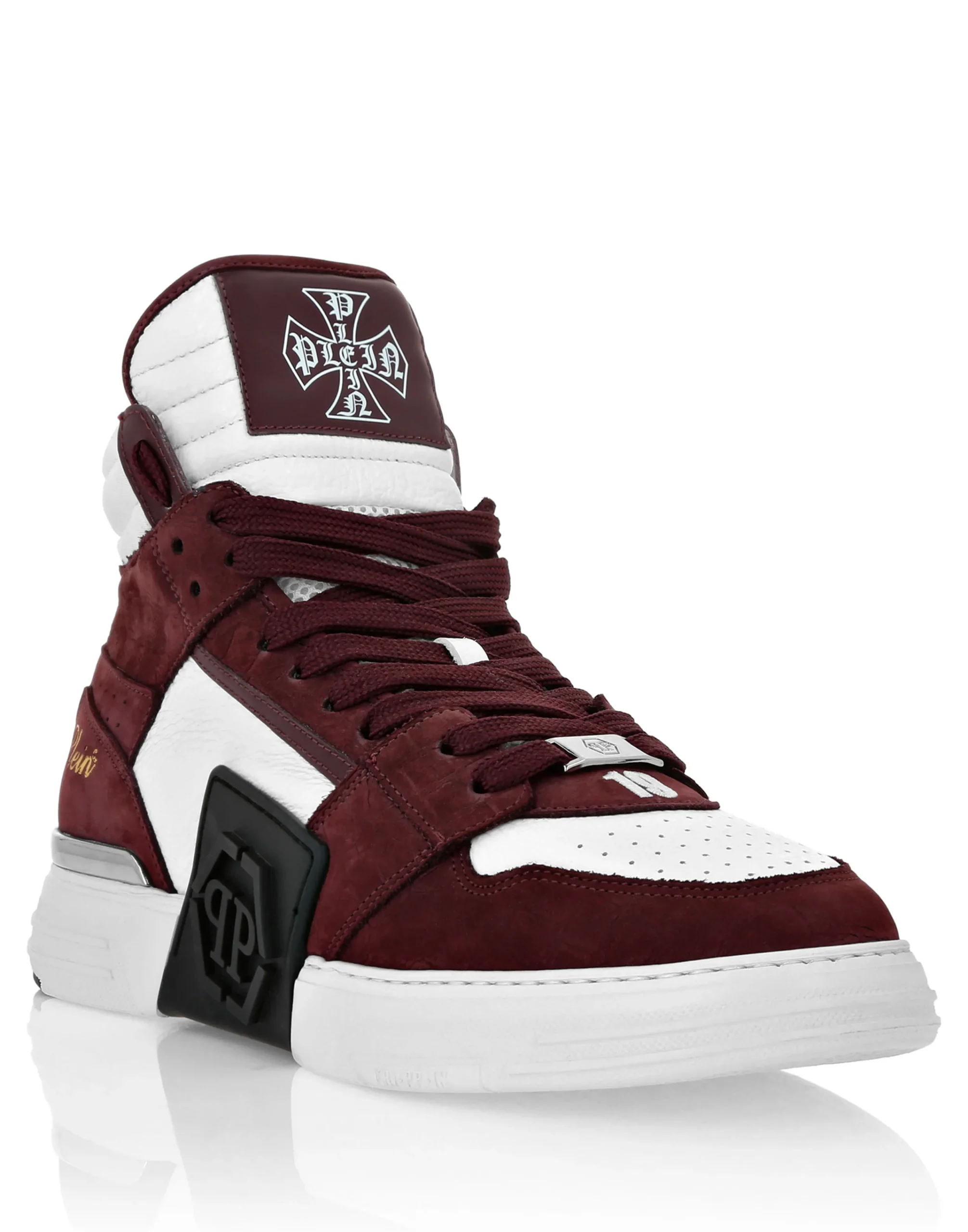 PHILIPP PLEIN Nubuck Mid Top Sneakers Phantom>Uomo High Top Sneakers