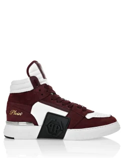 PHILIPP PLEIN Nubuck Mid Top Sneakers Phantom>Uomo High Top Sneakers