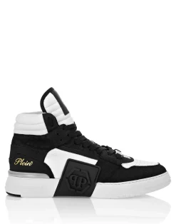 PHILIPP PLEIN Nubuck Mid Top Sneakers Phantom>Uomo High Top Sneakers
