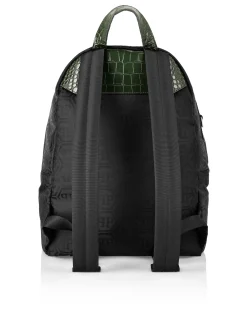 PHILIPP PLEIN Nylon Backpack Monogram>Uomo Zaini