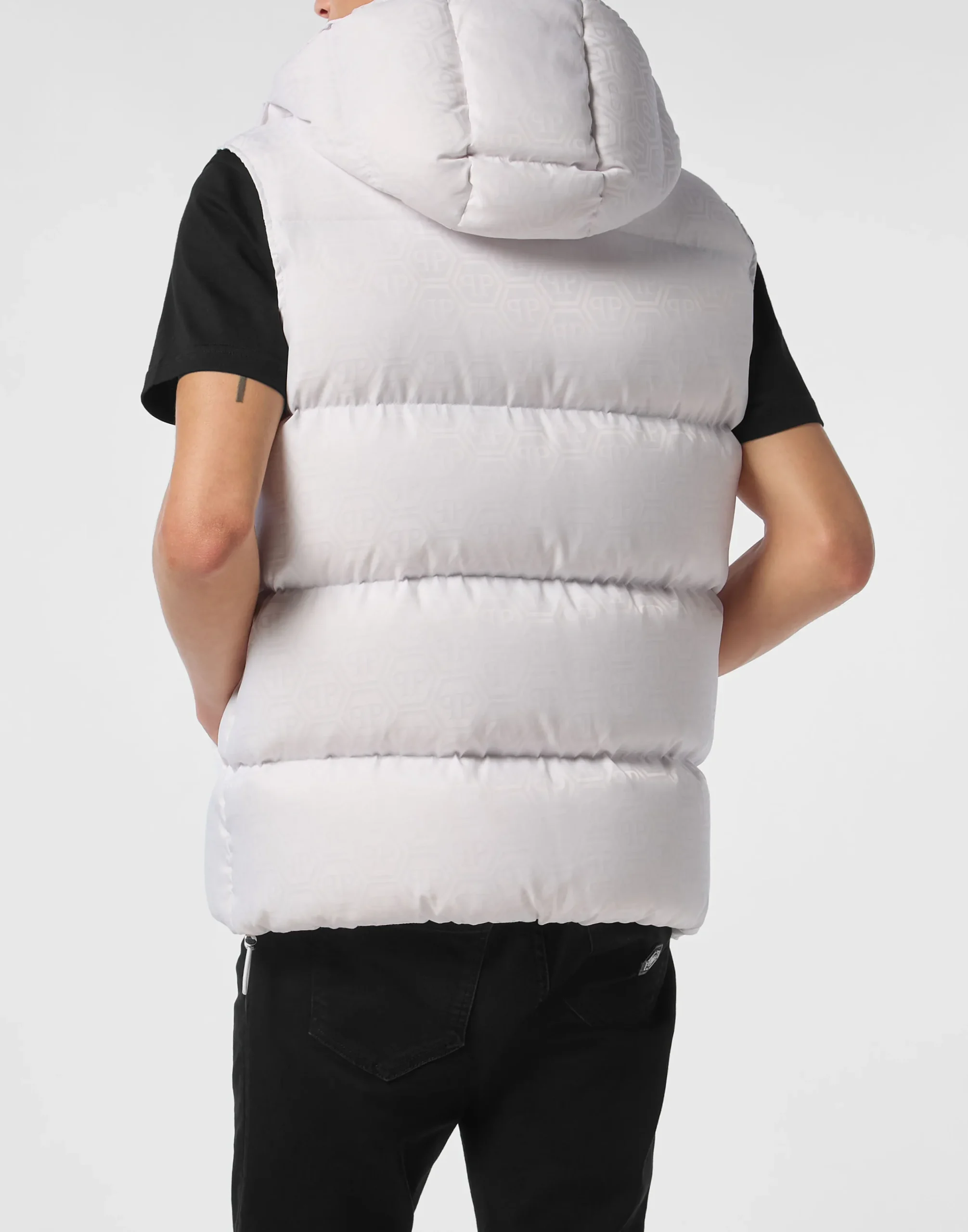 PHILIPP PLEIN Nylon Down Vest Monogram>Uomo Giacche E Cappotti