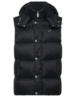 PHILIPP PLEIN Nylon Down Vest Monogram>Uomo Giacche E Cappotti