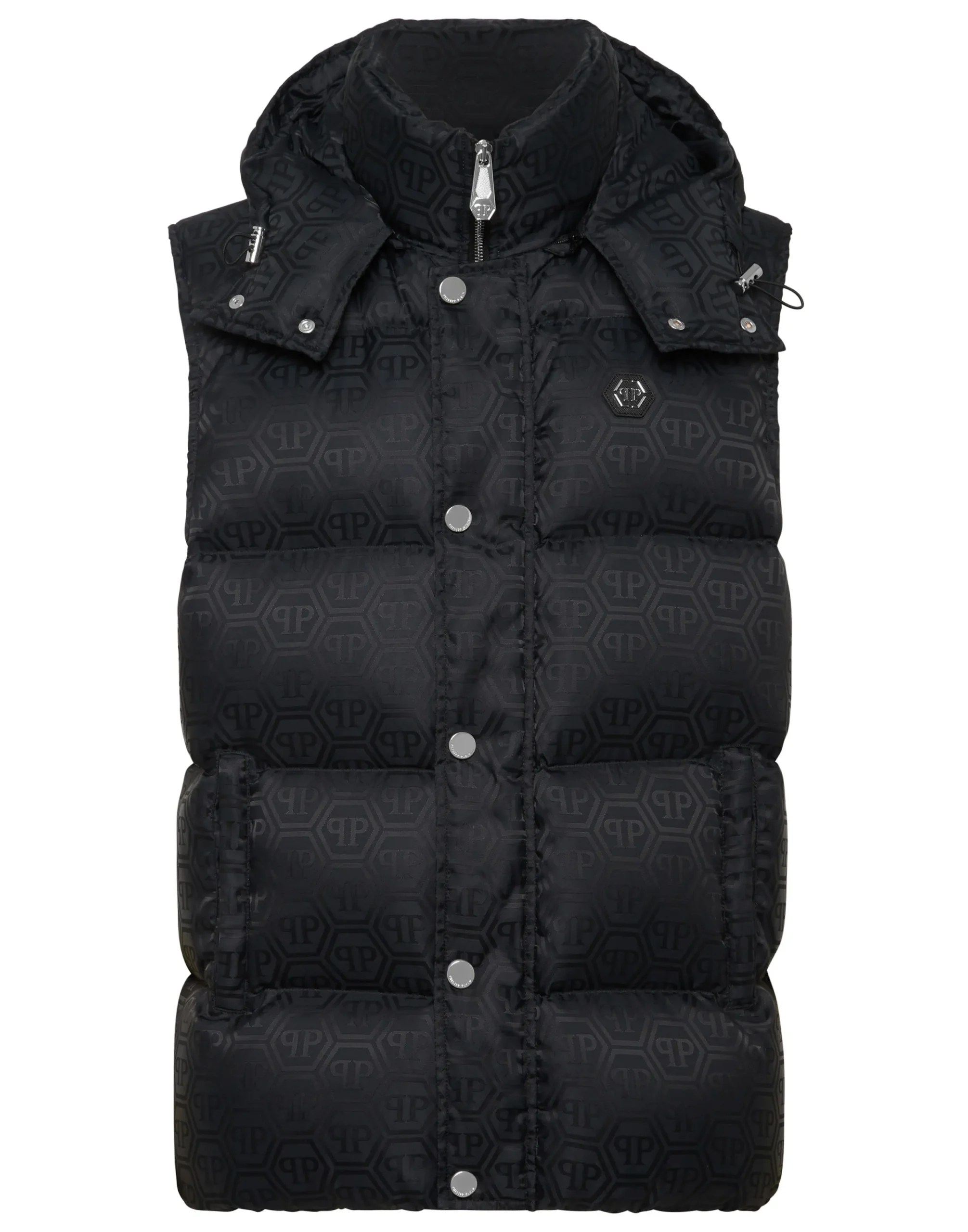 PHILIPP PLEIN Nylon Down Vest Monogram>Uomo Giacche E Cappotti