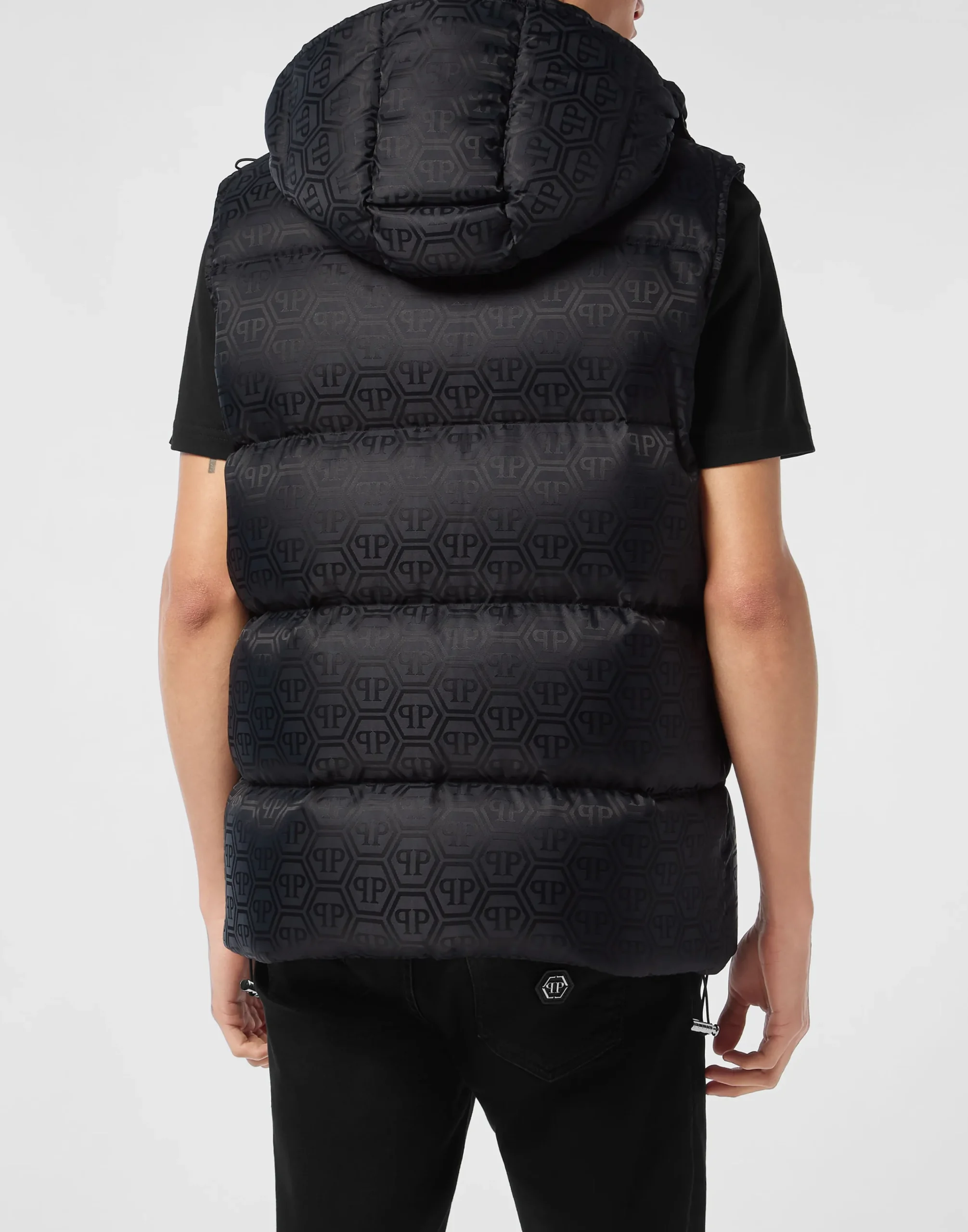 PHILIPP PLEIN Nylon Down Vest Monogram>Uomo Giacche E Cappotti