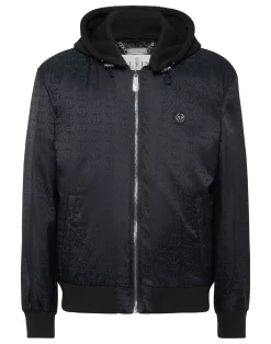 PHILIPP PLEIN Nylon Hooded Bomber>Uomo Giacche E Cappotti