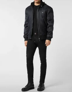 PHILIPP PLEIN Nylon Hooded Bomber><noscript><img data-lazyloaded=