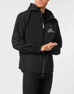 PHILIPP PLEIN Nylon Hooded Windbreaker Plein Teddy>Uomo Giacche E Cappotti