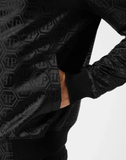 PHILIPP PLEIN Nylon Jacquard Bomber Monogram><noscript><img data-lazyloaded=